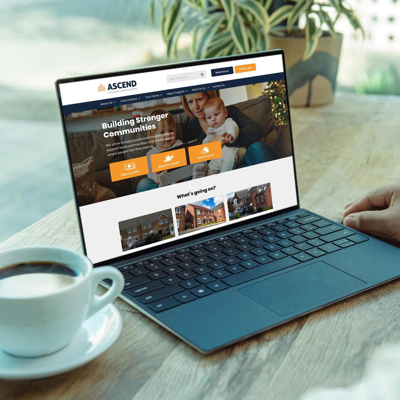Housing association website with resident services and online information.